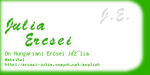 julia ercsei business card